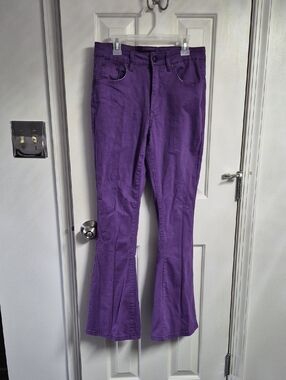 Vintage Look Purple High-Rise Jeans